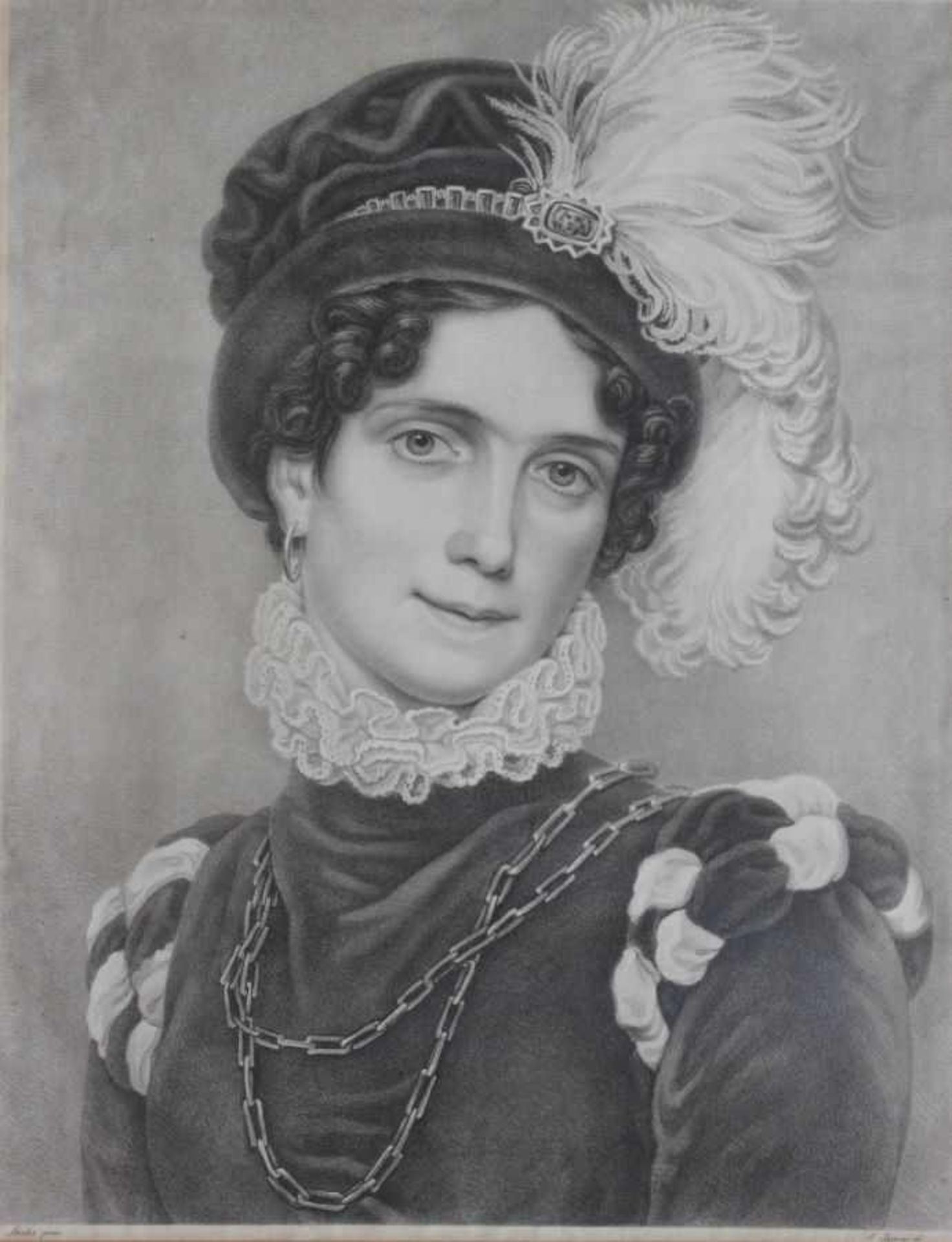 Lithographie - Johann Nepomuk Strixner (1782 Altötting -1855 München) "Prinzessin Therese von