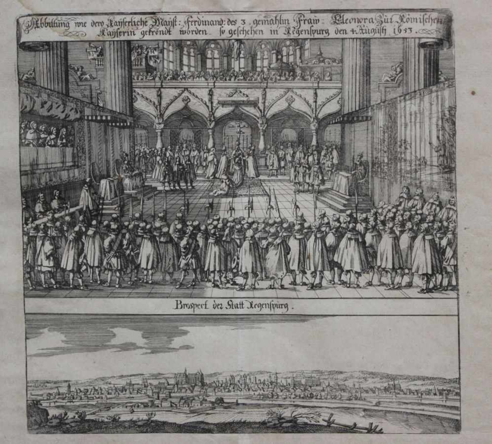 Kupferstich - Matthäus Merian (1593 Basel - 1650 Langenschwalbach) "Abbildung wie dero Kayserliche