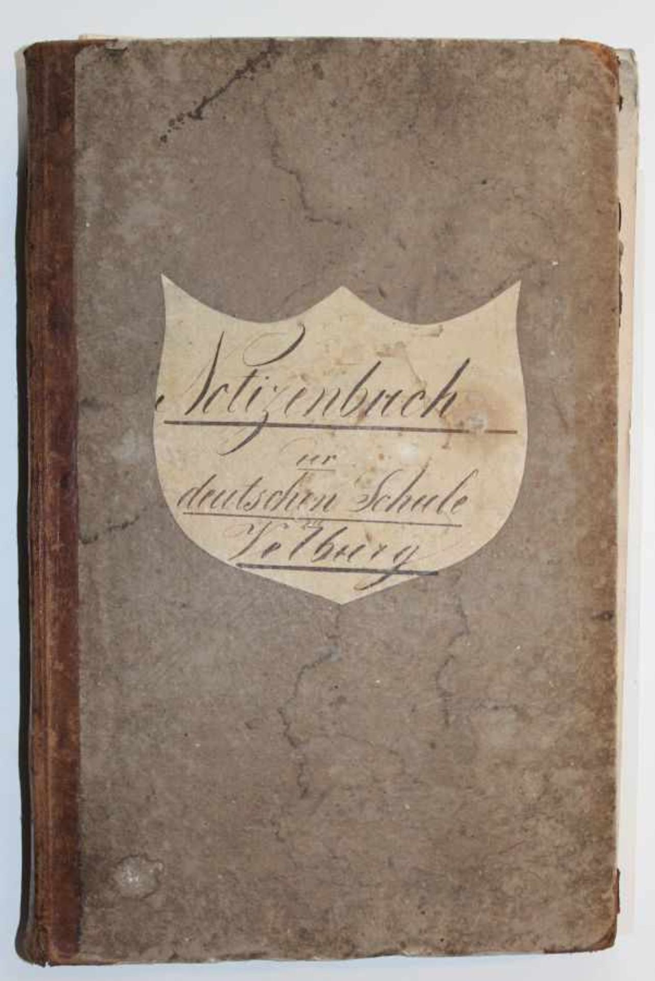 Notizenbuch aus dem 19.Jahrhundert von der deutschen Volksschule zu Velburg, handschriftlich