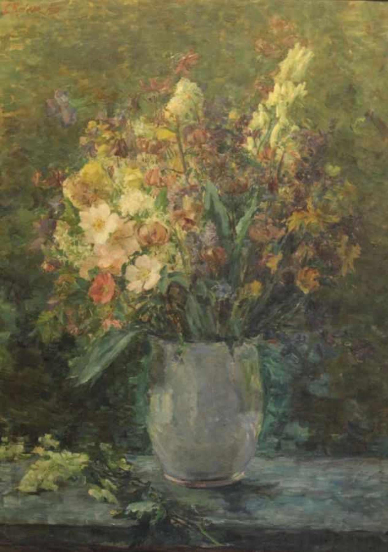 Gemälde - Lina Röhrer (Ingolstadt 1866 - 1920) "Blumenstillleben", l.o.signiert und datiert 1917, Öl