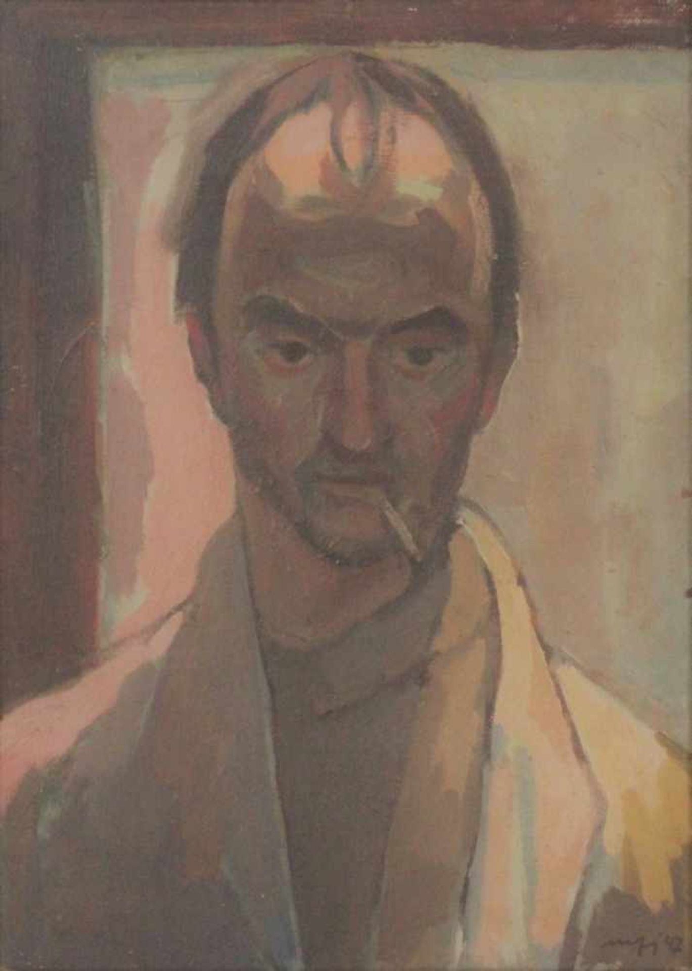 Gemälde - Willi Ulfig (1910 Breslau - 4.2.1983 Regensburg) "Selbstportrait", r.u. signiert und