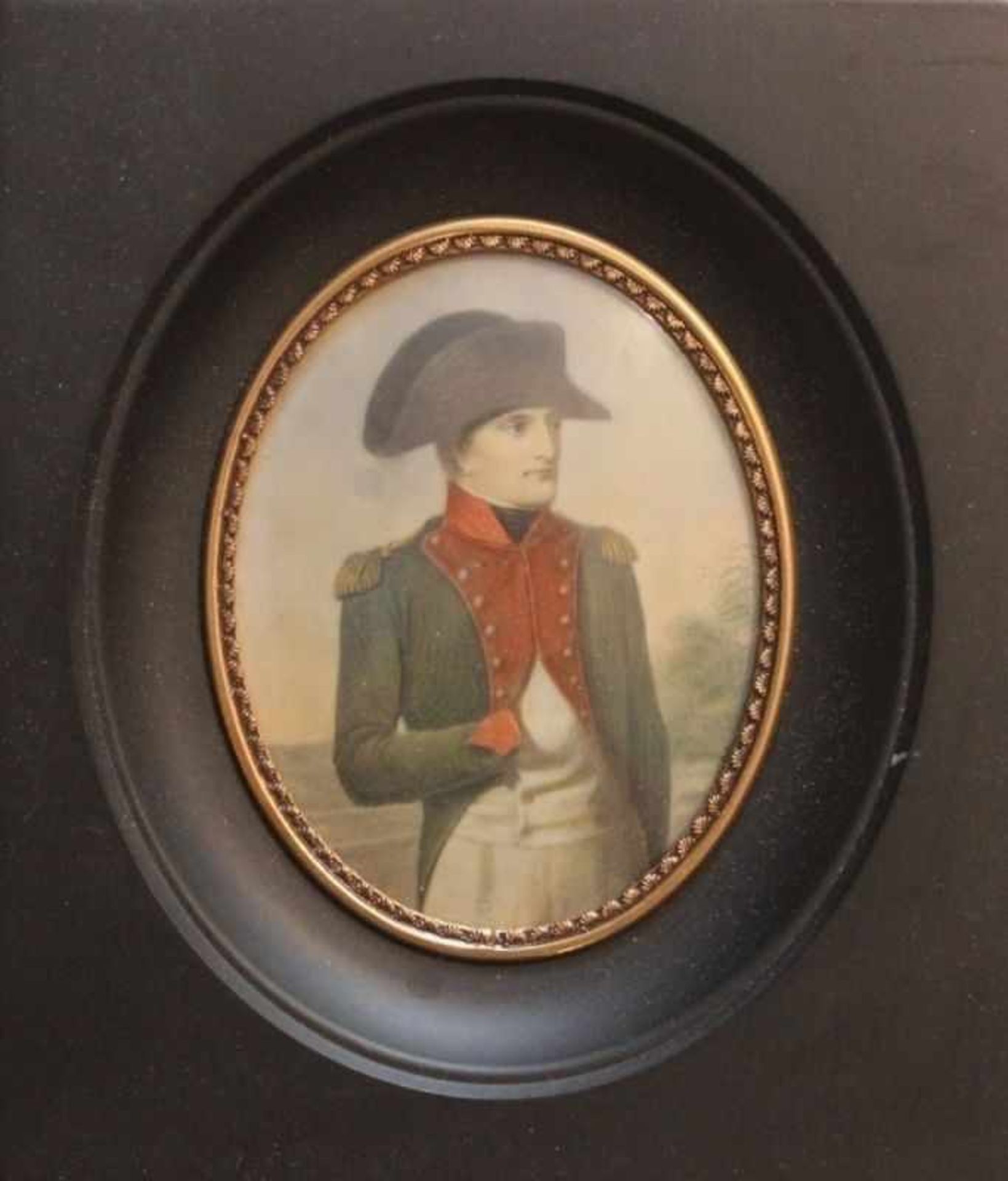 Miniatur - Renner (XX.Jahrhundert) "Bildnis Napoleon", r.u. signiert, auf Bein, Maße ca. 8,5x6,5 cm,