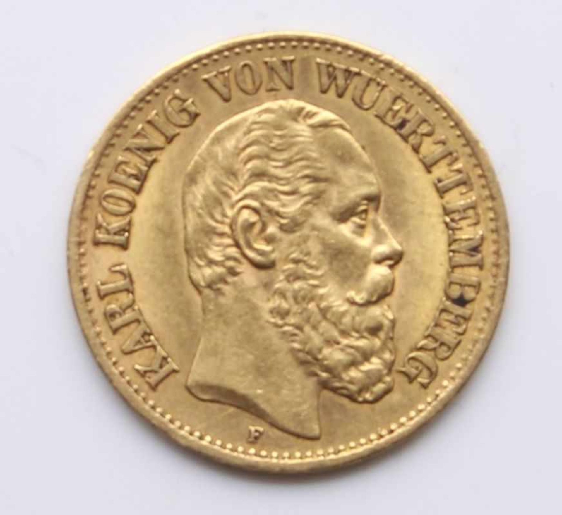 Goldmünze - 10 Reichsmark Deutsches Reich, 1876, Karl - König von Württemberg