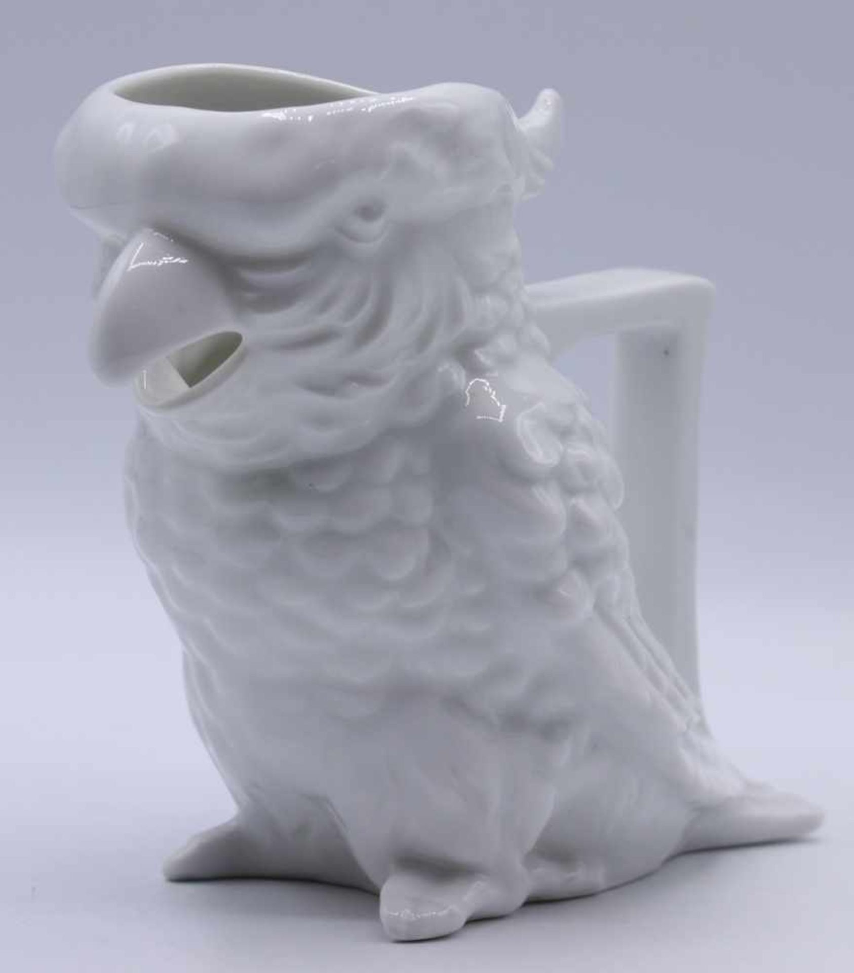 Milchkännchen - 20.Jahrhundert "Papagei", Porzellan weiß, ungemarkt, Höhe ca. 12 cm
