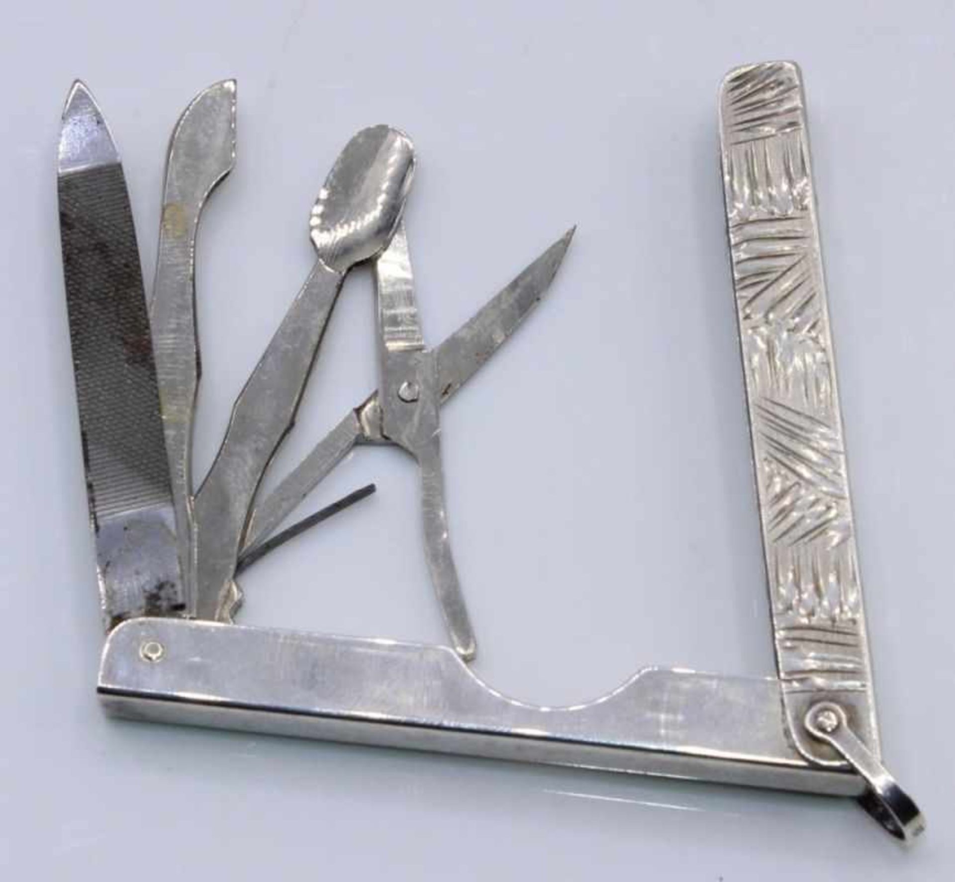 Silberanhänger - 20.Jahrhundert Silber gest. 925, Klingenmarke Pfeilring Solingen, innenliegend