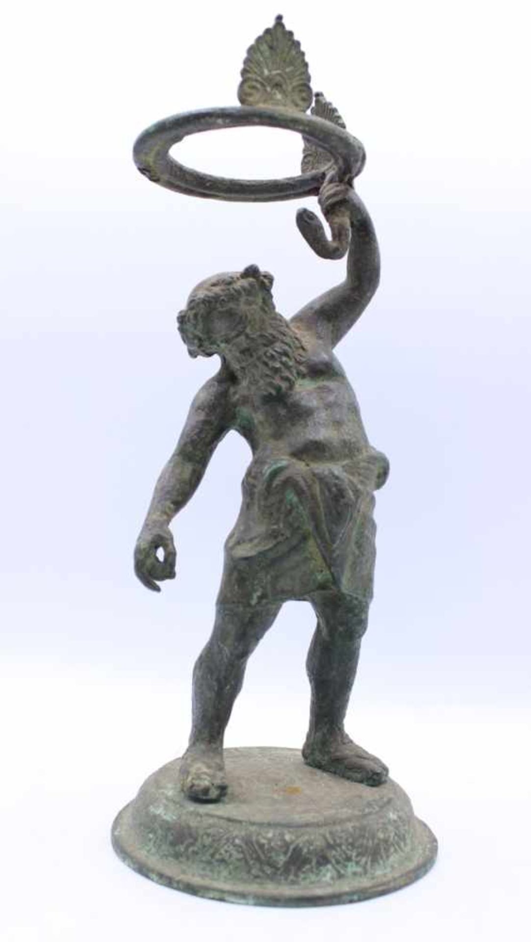 Figur - nach Michele Amodio "Bacchus", wohl Italien nach 1900, Bronze, Altersspuren (1Palmette