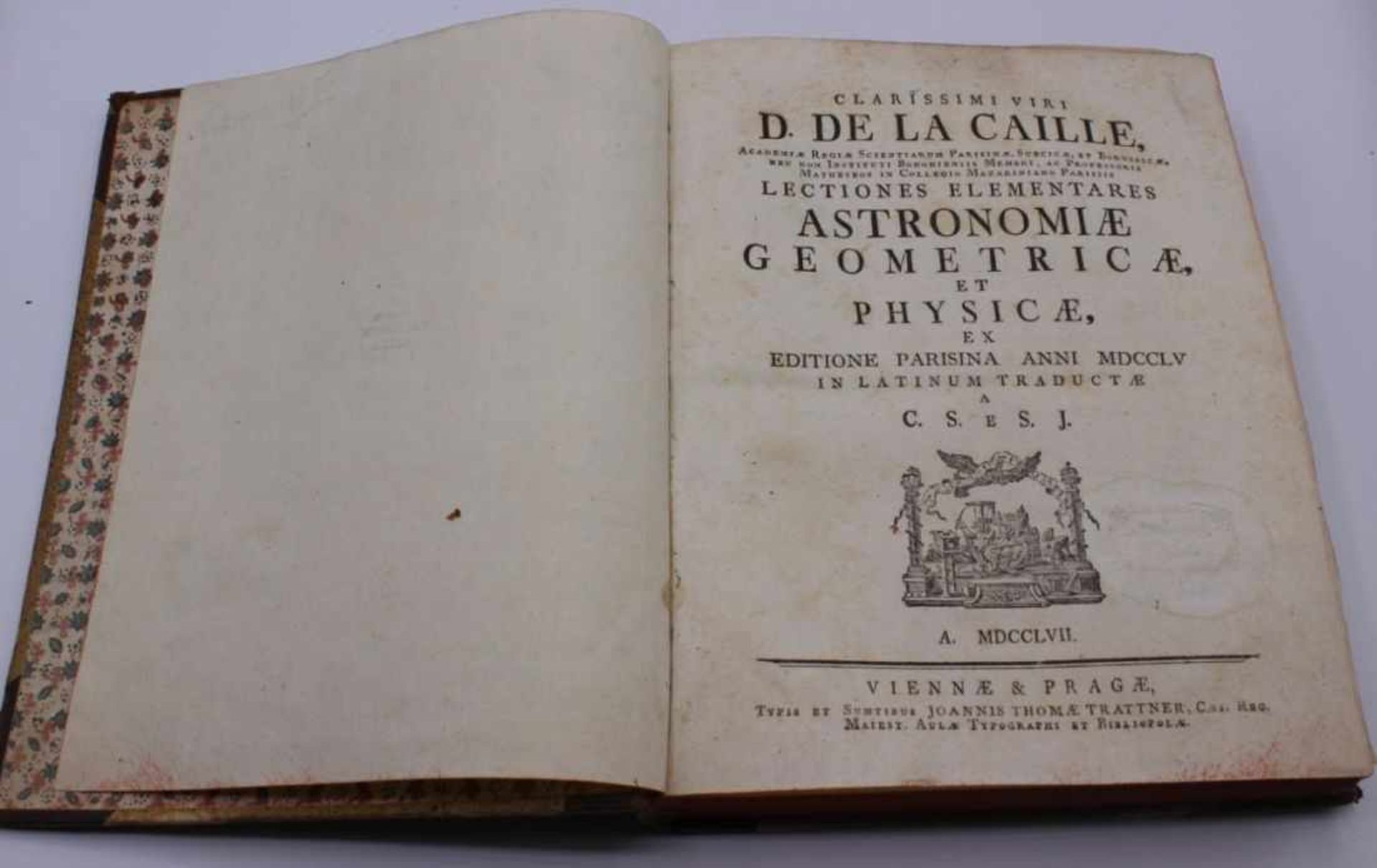 Buch - Nicolas Louis de Lacaille (1713 Rumigny - 1762 Paris) "Clarissimi viri D. De La Caille,