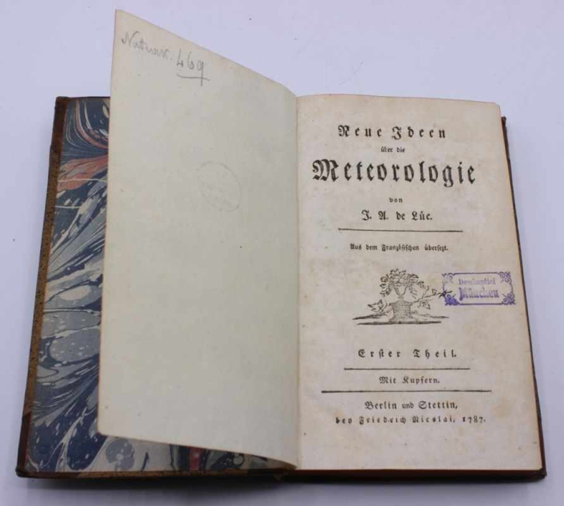 Buch - Jean André de Luc (1727 Genf -1817 Windsor) "Neue Ideen über die Meteorologie : aus dem