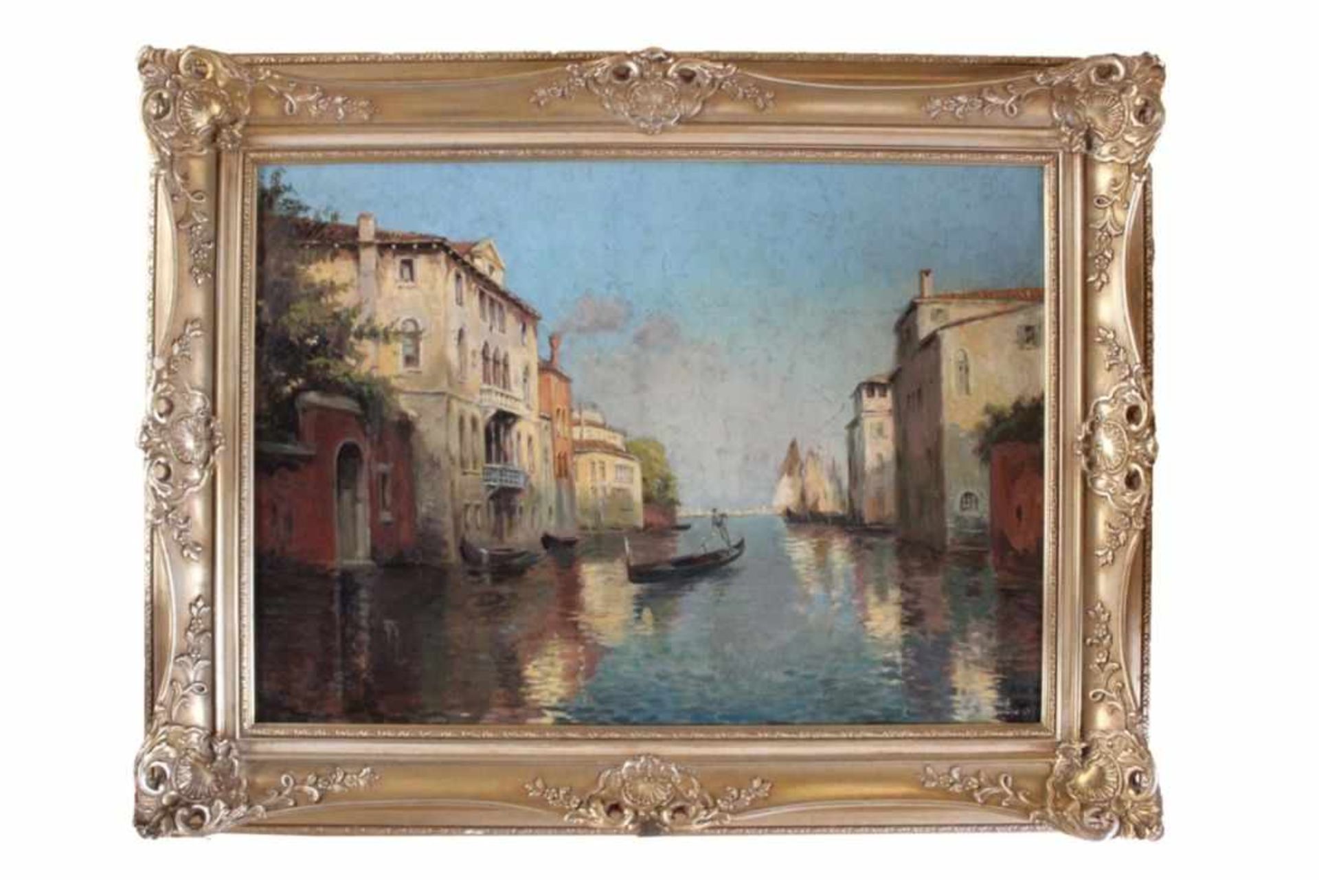 Gemälde - nach Antoine BOUVARD (1870-1955/56) "Kanal in Venedig", signiert Rotsch, 20.Jahrhundert,