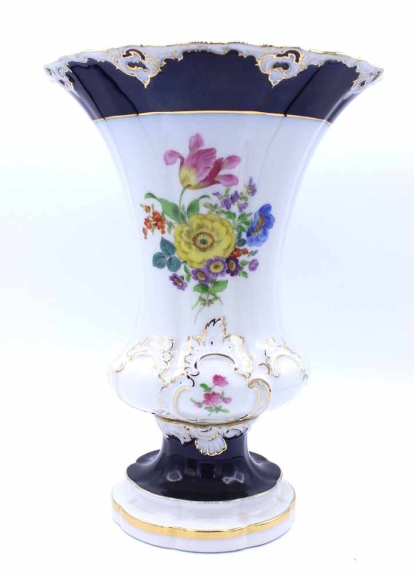 Vase - Marke Schwerter Meissen (20.Jahrhundert) blaue Schwertermarke unterglasur, Nummer 2790,