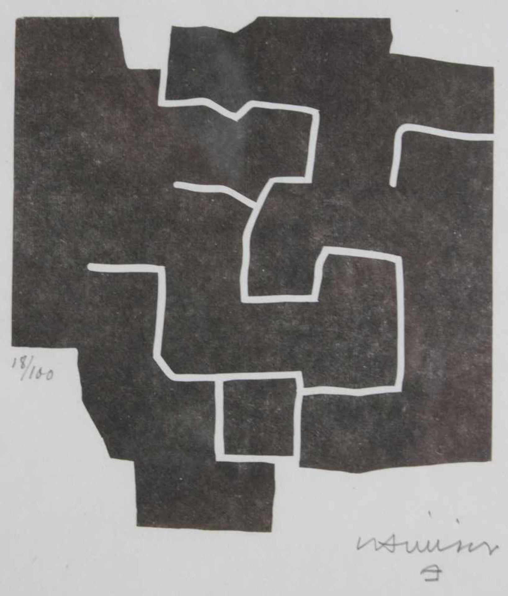 Lithographie - Eduardo Chillida (1924 San Sebastian - 2002) "Ezurdun"', r.u. Bleistiftsignatur,