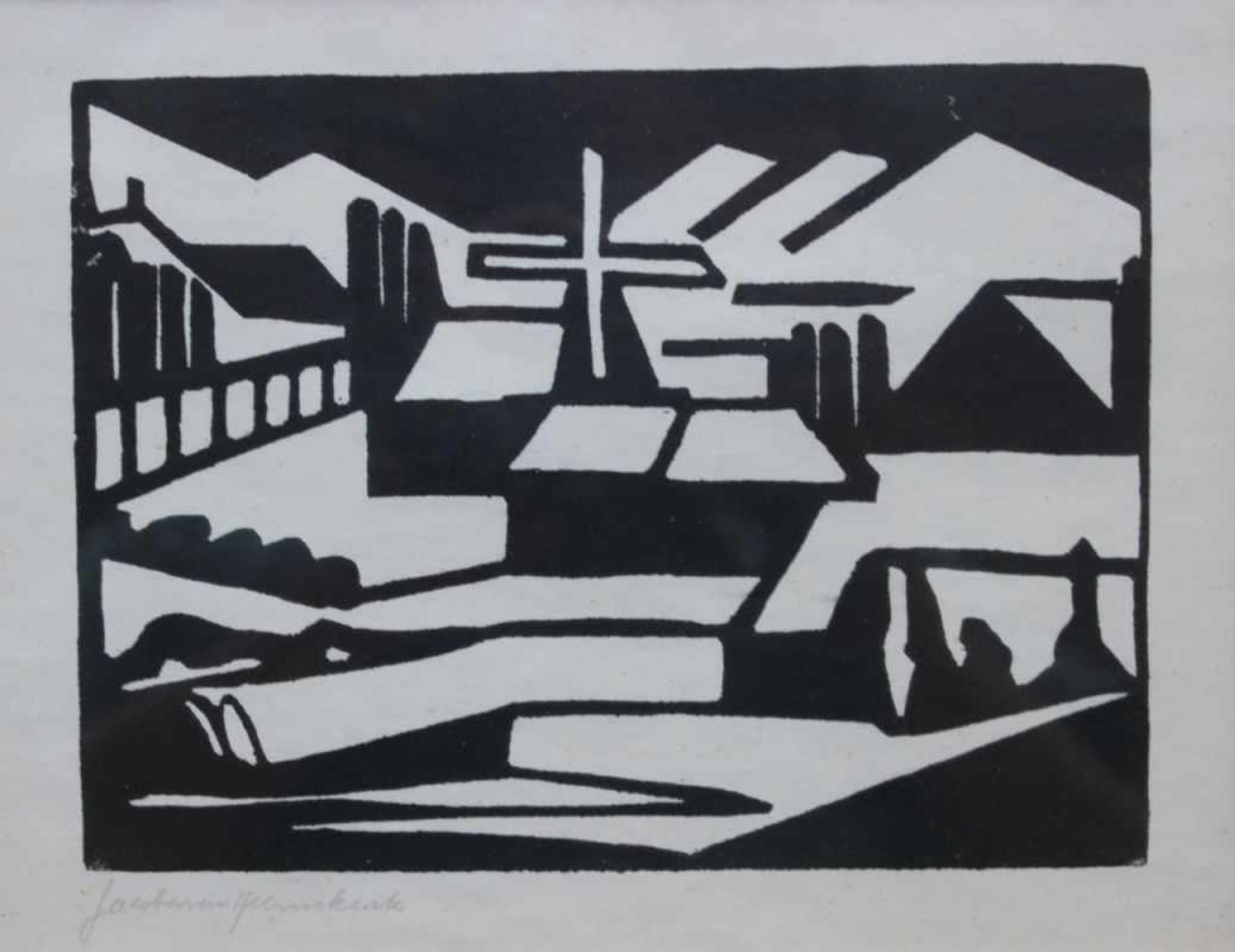 Holzschnitt - Jacoba HEEMSKERCK VAN BEEST (1876 Den Haag -1923 Domburg) "Die Mühle", l.u.