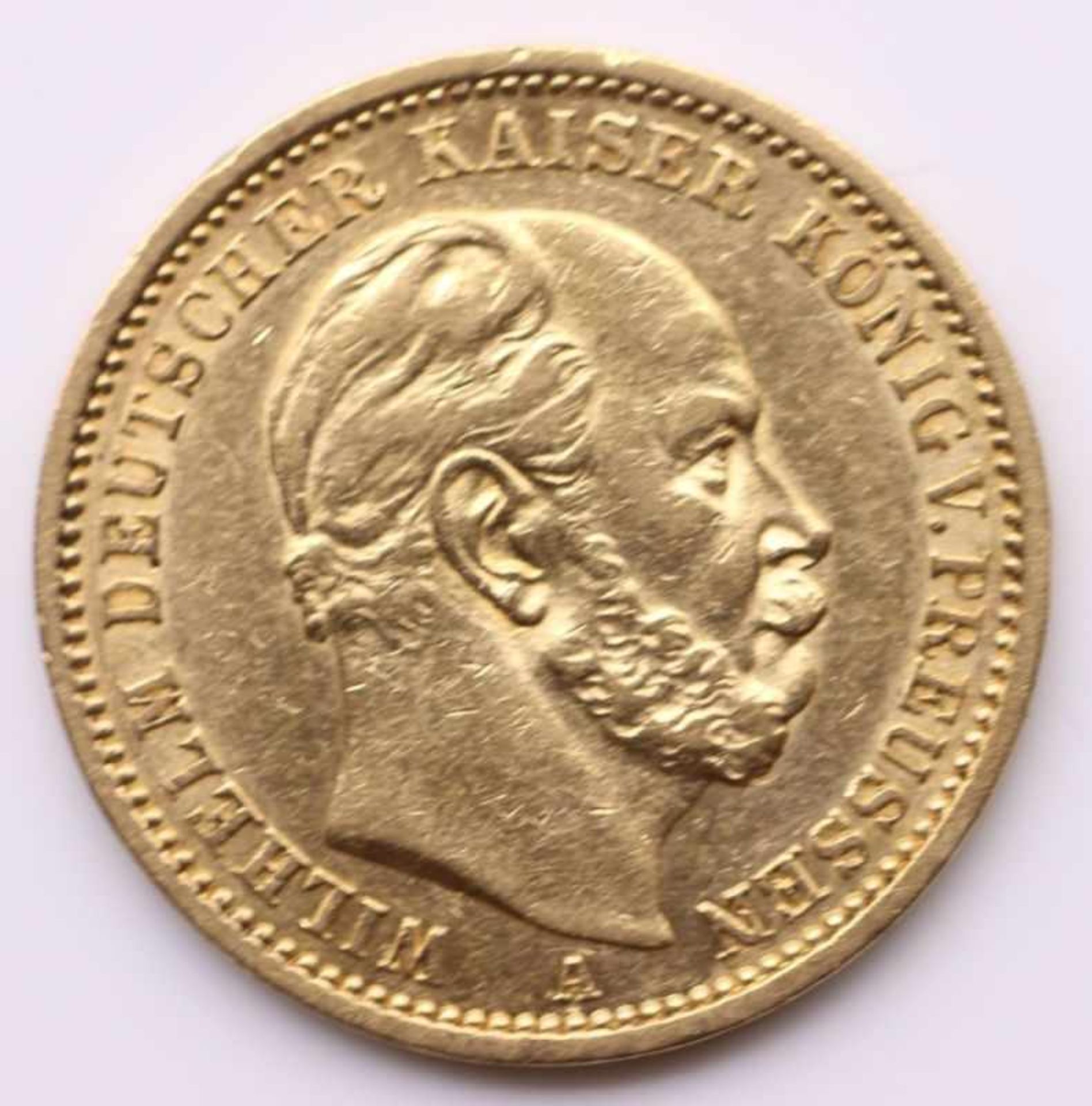 Goldmünze - 20 Mark Deutsches Reich 1876 A, Wilhelm deutscher Kaiser König von Preussen, ca. 7,95