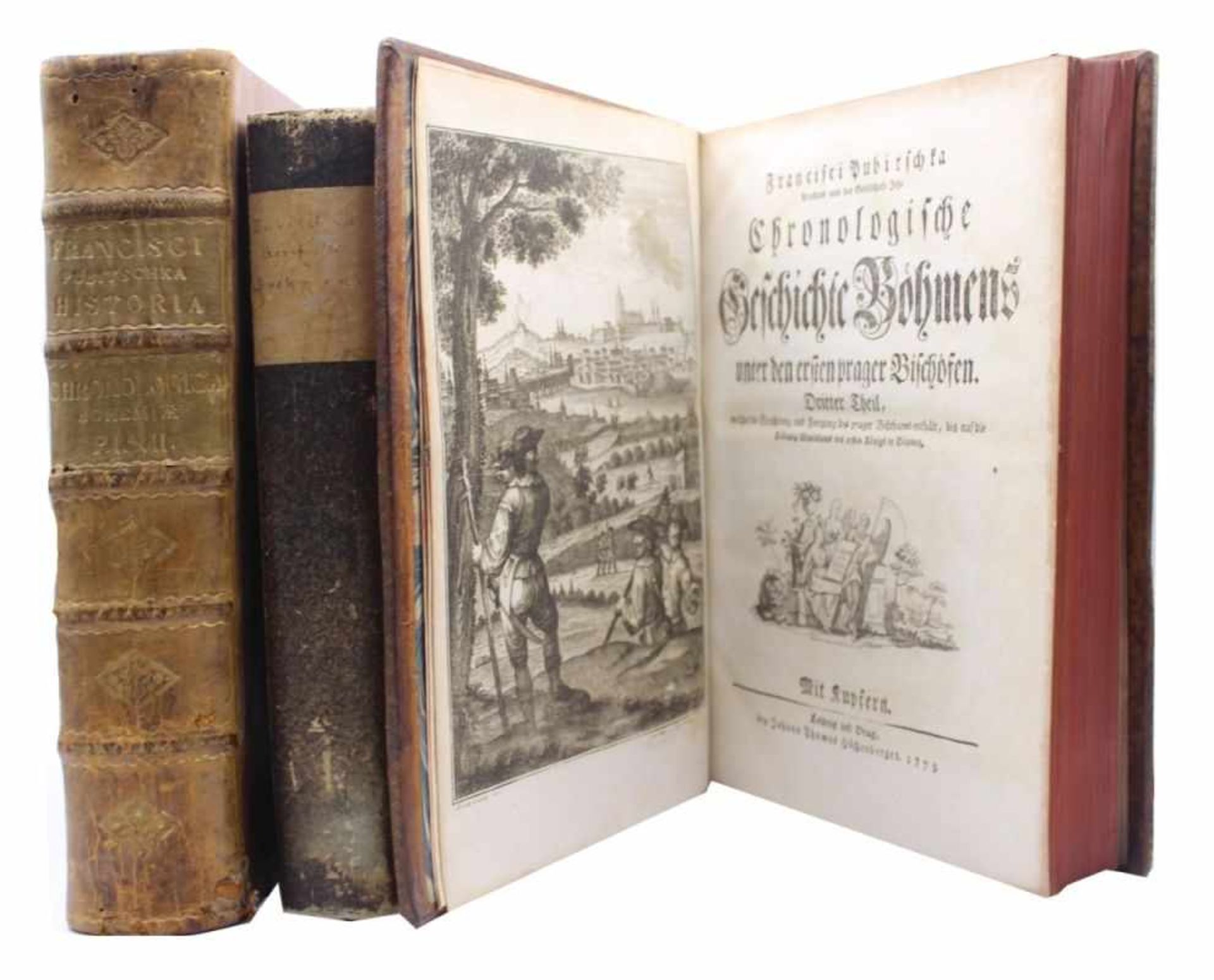 Drei Bücher - Frantisek Josef Pubicka (1722 Chomutov - 1807 Prag) "Chronologische Geschichte