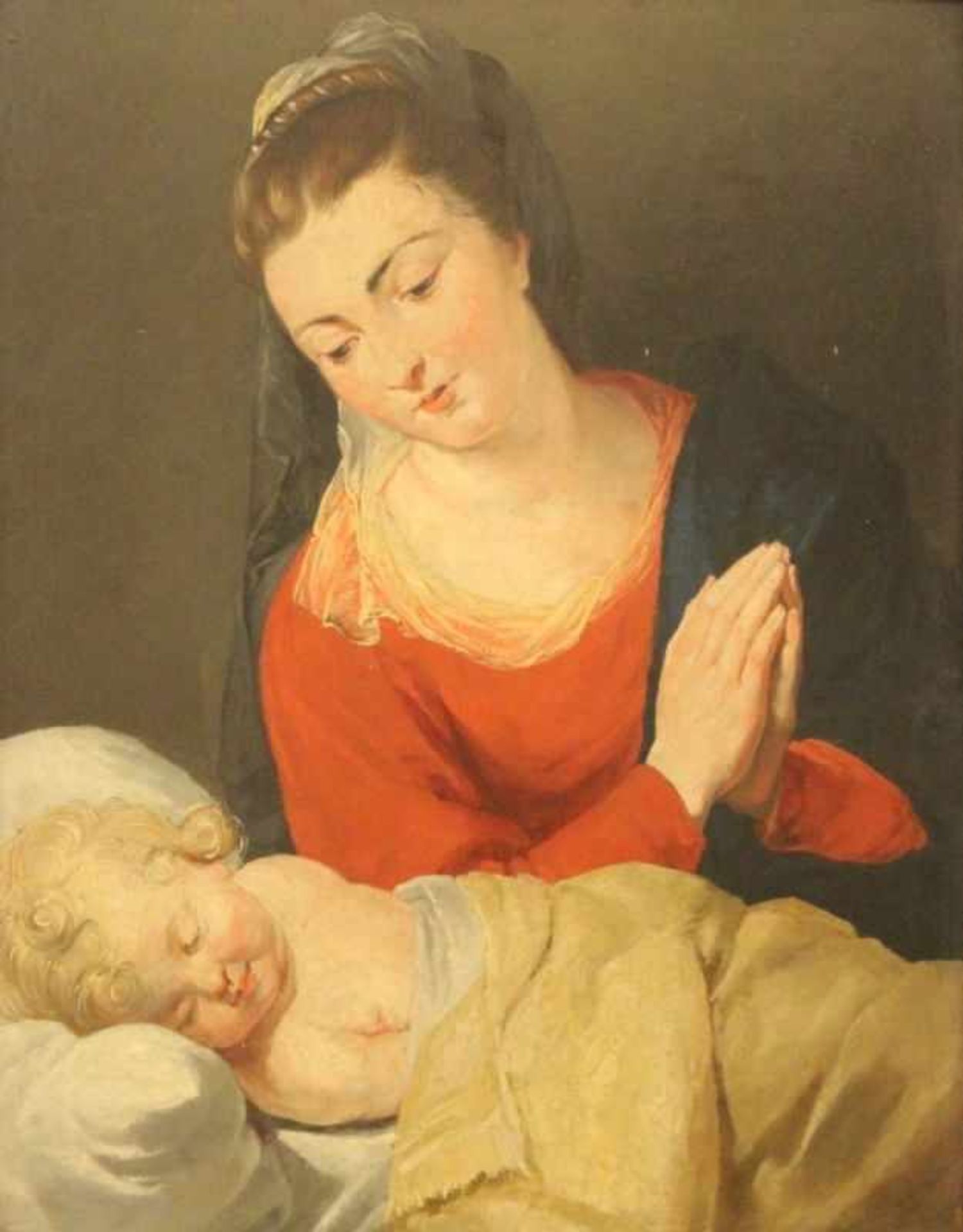 Gemälde - Unbekannt (19./20.Jahrhundert) "Mutter mit Kind", unsigniert, nach 1900, Öl auf