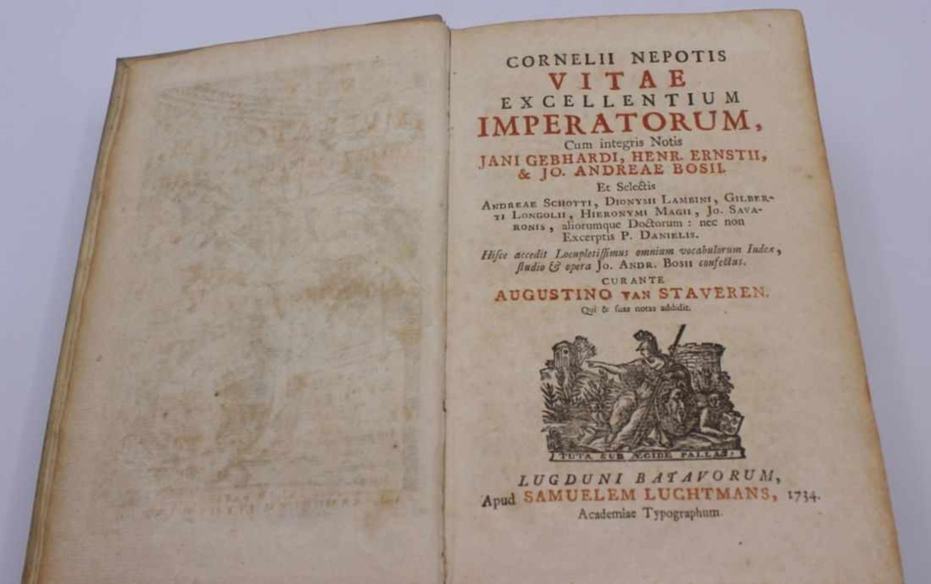 Buch - Augustinus van Staveren (Leiden 1704 - 1772) "Cornelii Nepotis Vitae Excellentum imperatorum,