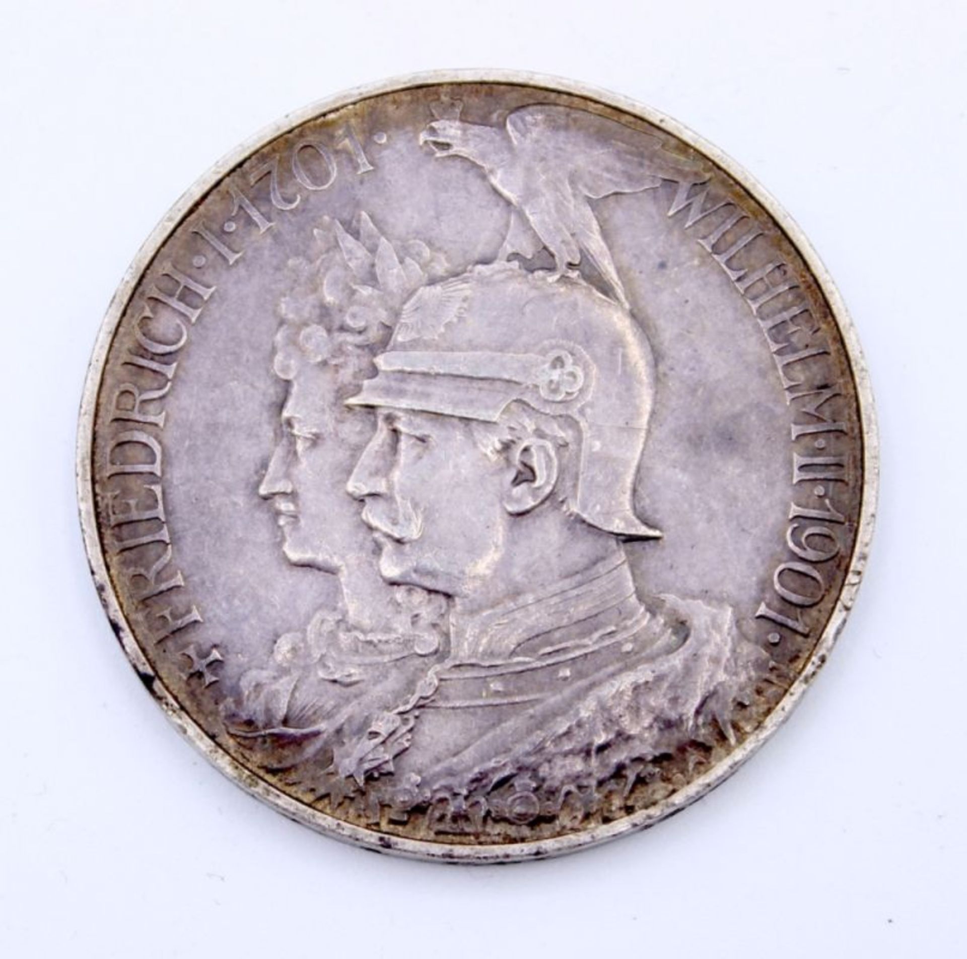 Silbermünze - 5 Mark DR 1901, Friedrich I. 1701-Wilhelm II. 1901, 200 Jahre Kaiserreich