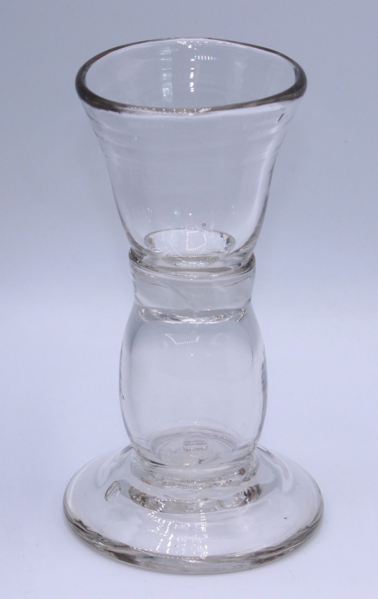 Barockglas - wohl deutsch 18.Jahrhundert farblos, mundgeblasen, Abriß, Höhe ca. 12 cm