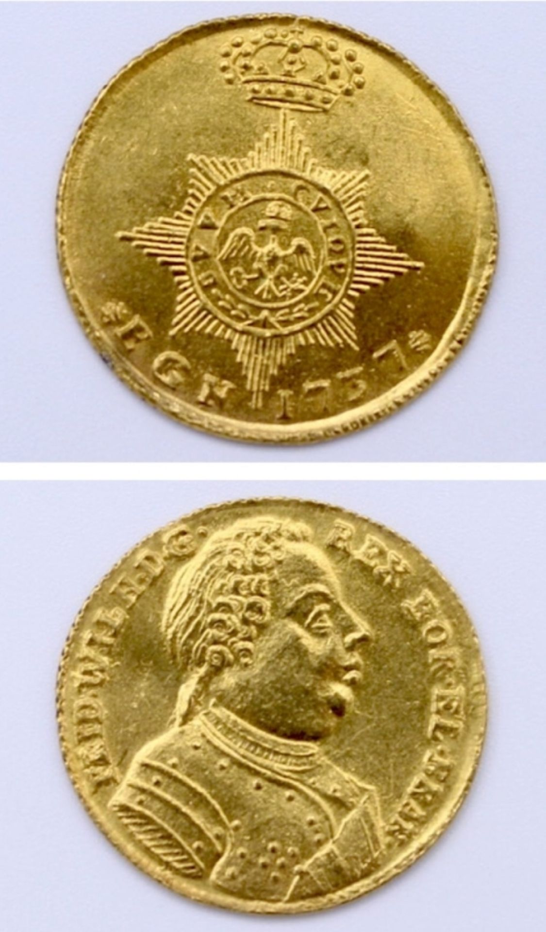 Dukat 1737 - Brandenburg Preussen Friedrich Wilhelm I (der Soldatenkönig (1713-1740), EGN, Gold, ca.