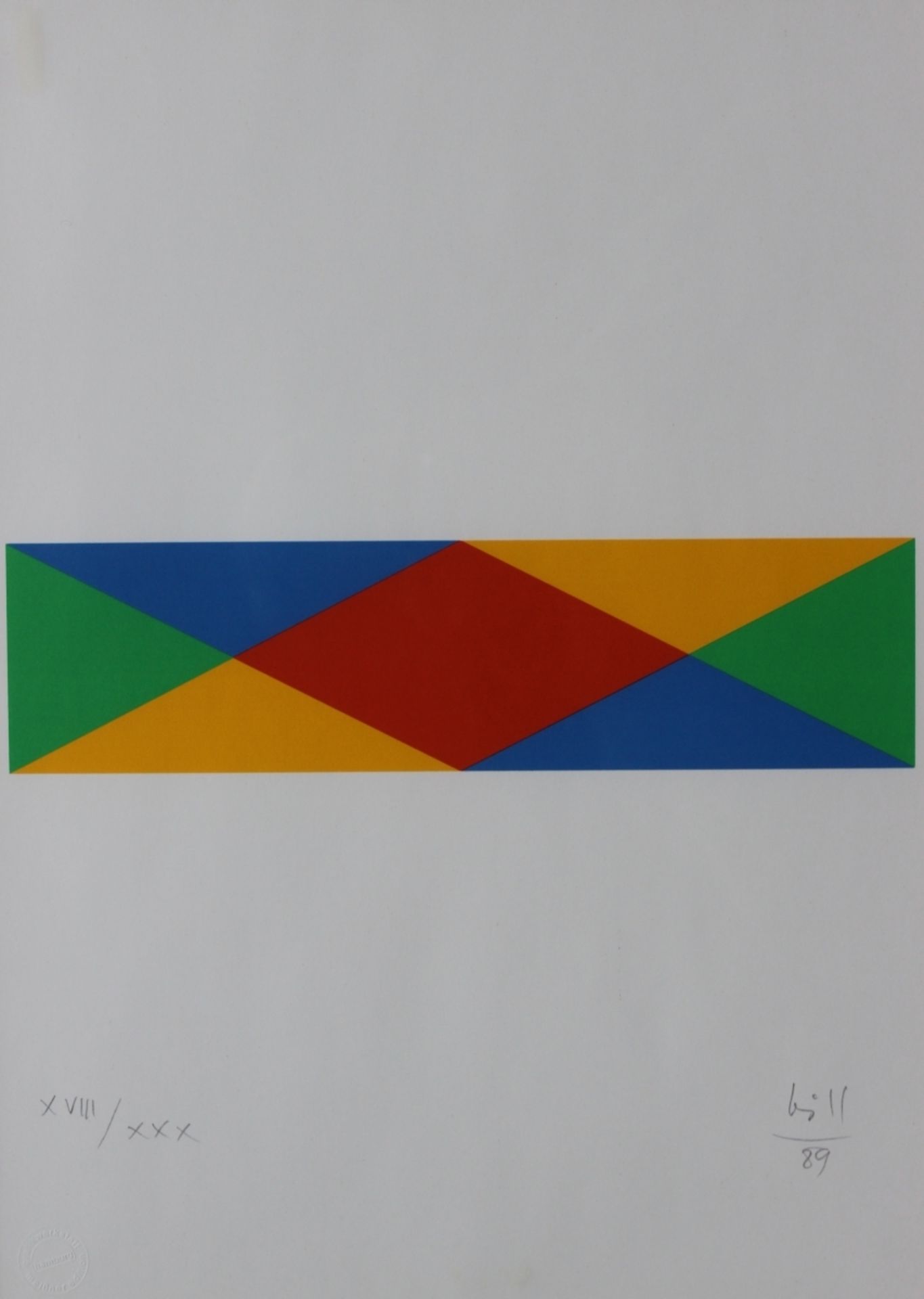 Serigraphie - Max Bill (1908 Winterthur - 1994 Berlin) "Geometrische Komposition", r.u.