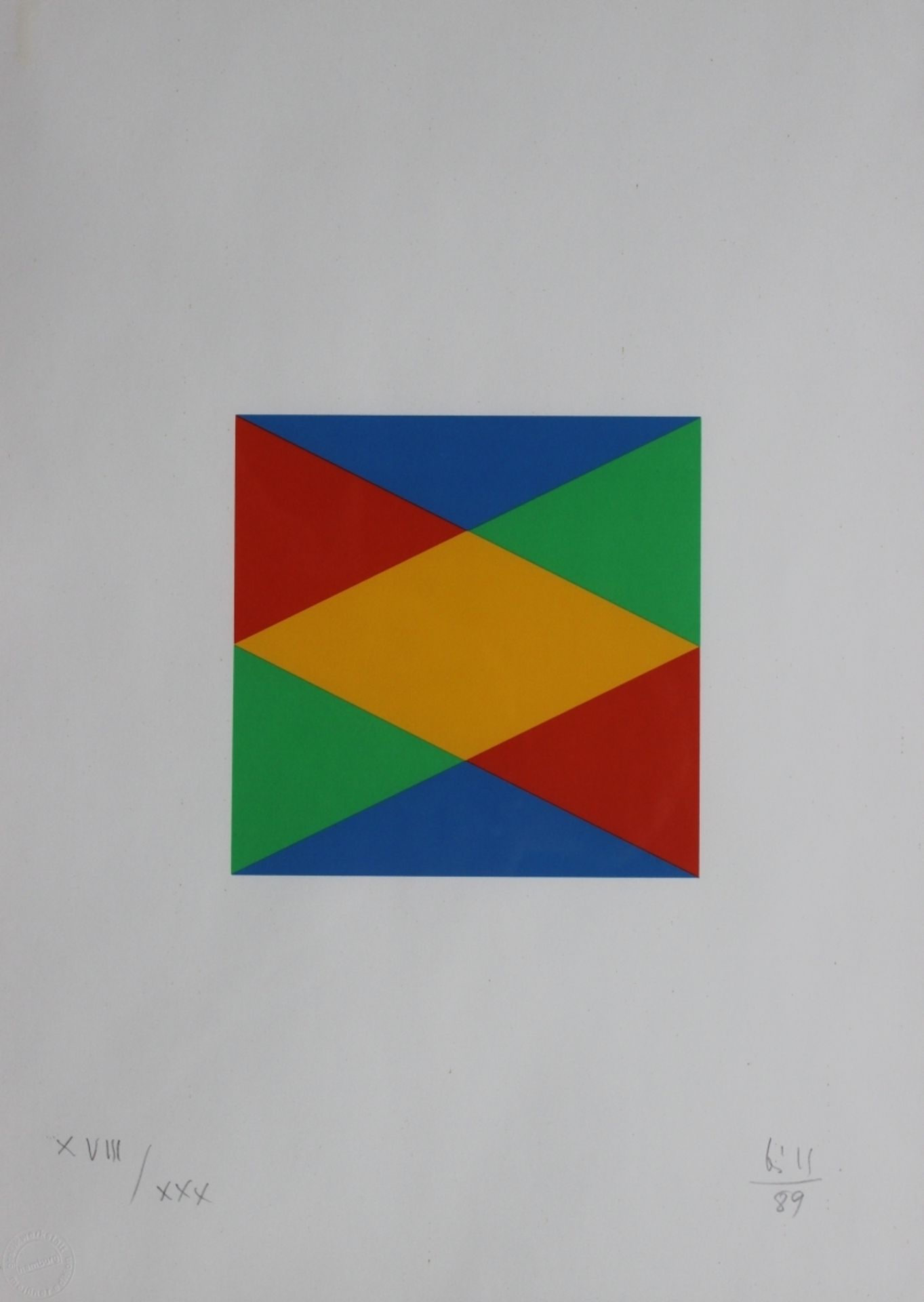 Serigraphie - Max Bill (1908 Winterthur - 1994 Berlin) "Geometrische Komposition", r.u.