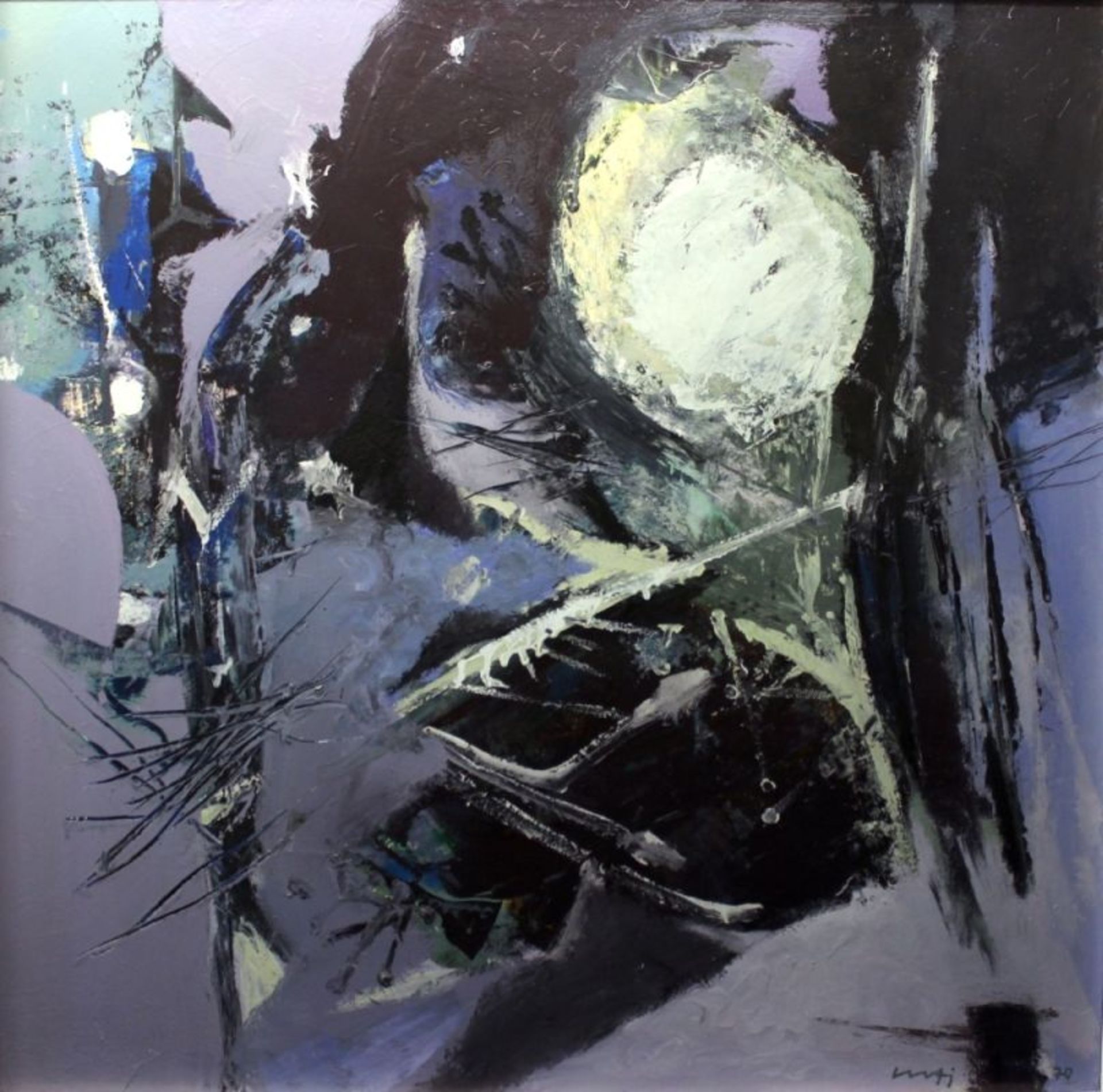 Gemälde - Willi Ulfig (1910 Breslau - 4.2.1983 Regensburg) "Mondnacht", r.u. signiert, datiert 70,