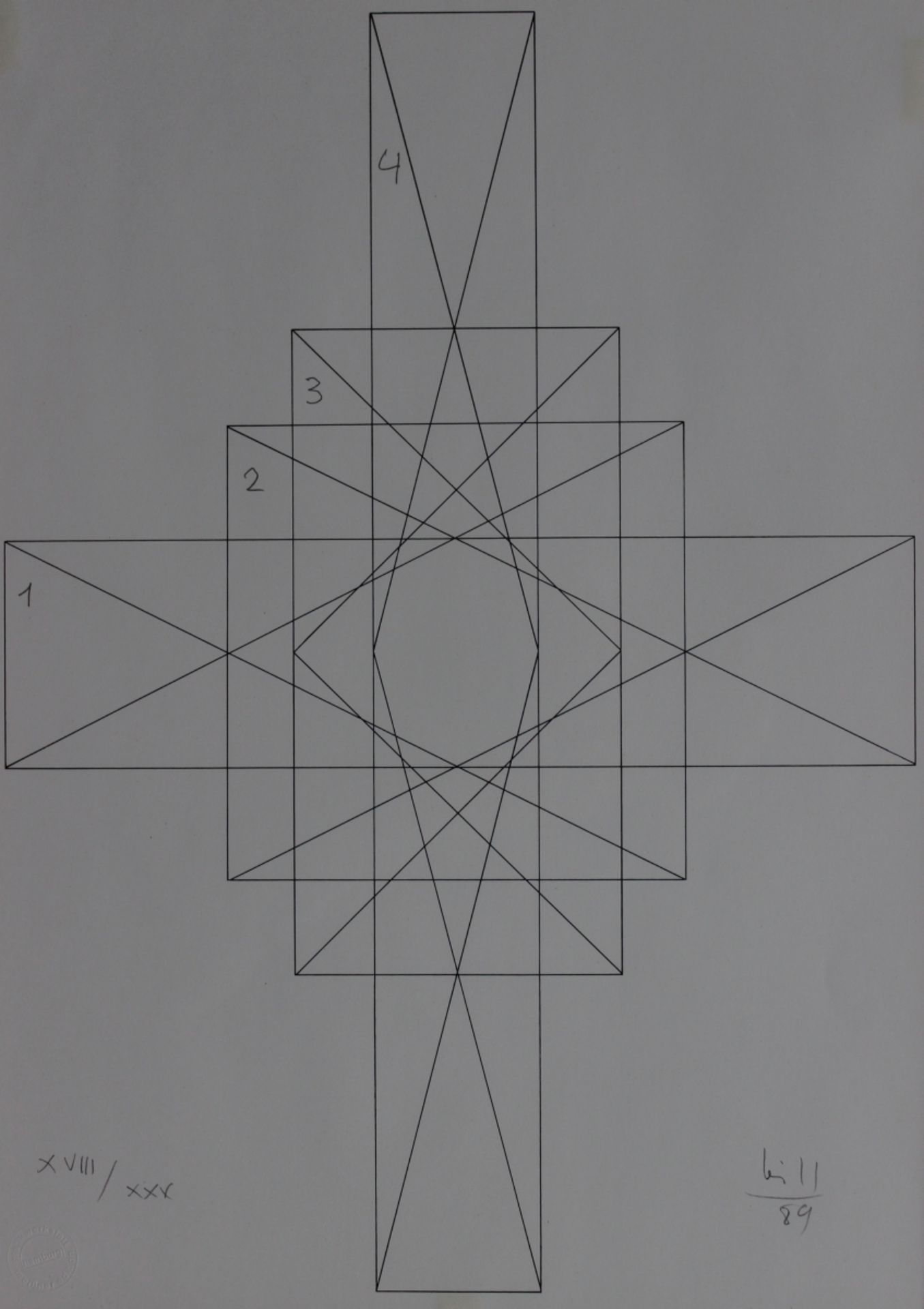 Serigraphie - Max Bill (1908 Winterthur - 1994 Berlin) "Geometrische Komposition", r.u.