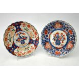 Two Japanese Imari plates with floral decoration