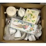 Tray lot of European, Chinese and English china