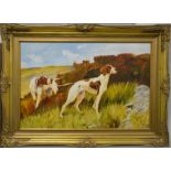 † Marilyn Rees (contemporary), a study of a pair of foxhounds, oil on canvas