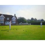 A. Ambrose, A Bowls Match, oil