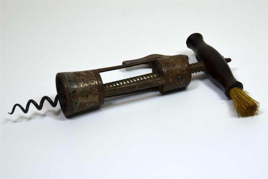 An early 19th century corkscrew with rosewood handle, 'G Twiggs patent' - Image 2 of 2