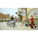 After Cecil Aldin (British, 1870-1935), 'Cycles & Motor-Cars Use Only Brampton Chains'