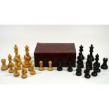 An original John Jaques of London, boxed Stauton Chessman chess set.