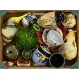 A mixed tray lot of pottery