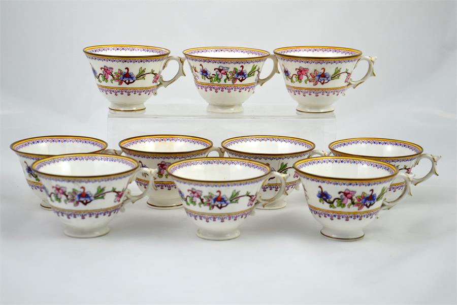 Twelve Royal Worcester cups and twelve saucers