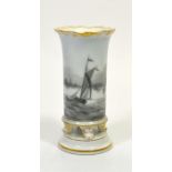 A rare Meissen vase decorated with a continuous scene of boats