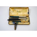 Parker 21 fountain pen, 51 and Duofold etc