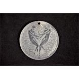 Rene Lalique, a Deux Danseuses glass pendant