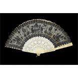 A 19th century lace fan