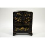 A Japanese lacquer miniature chest