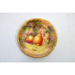 A Royal Worcester fruit decorated,rope edged, tea plate,