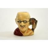 A miniature Royal Doulton character jug of Gandhi