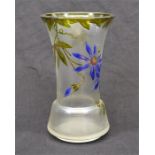 A French Art Nouveau enamelled glass vase