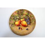 A Royal Worcester fruit decorated cabinet plate