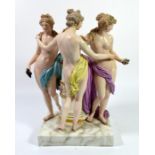 A Meissen figure group of the Three Graces