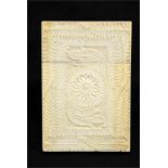 λ A Chinese carved ivory card case