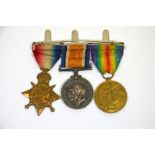 A World War One British naval set of Three medals with owners photograph album and documents.