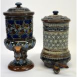 Two Doulton Lambeth stoneware water filters