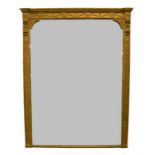 A mid 19th century gilt framed overmantle mirror